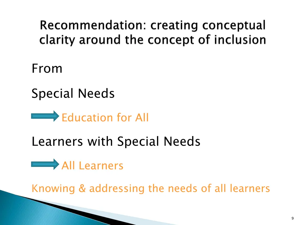 from special needs