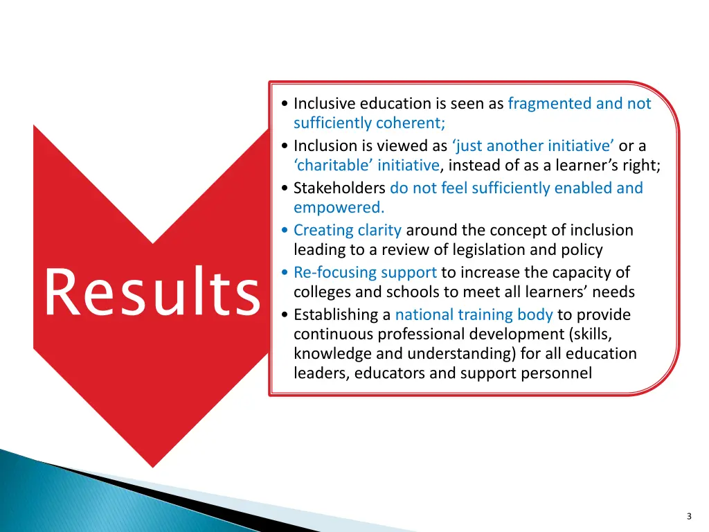 inclusive education is seen as fragmented