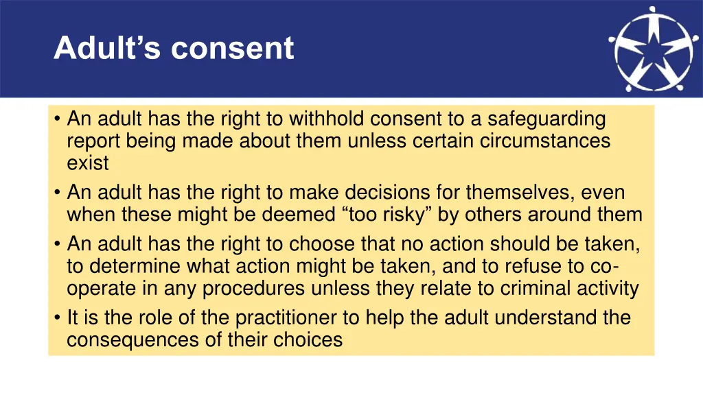 adult s consent