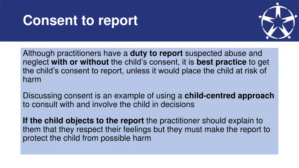 consent to report