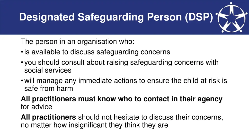 designated safeguarding person dsp