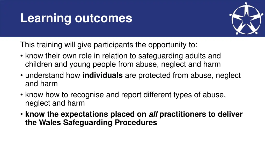 learning outcomes