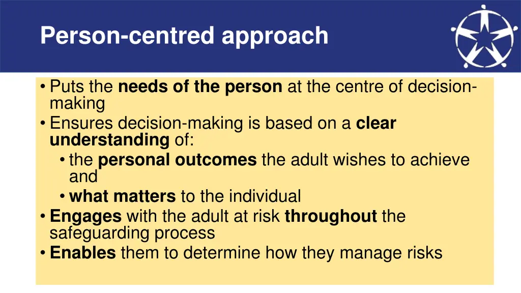 person centred approach