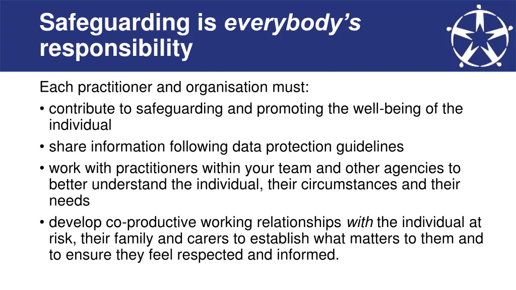 safeguarding is everybody s responsibility