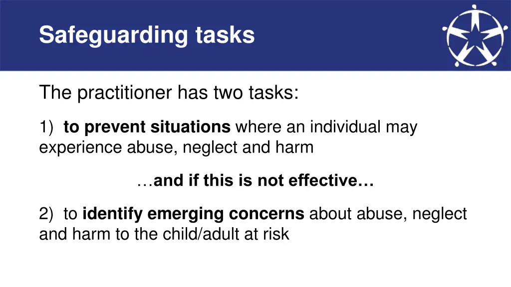 safeguarding tasks