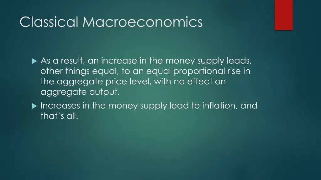 classical macroeconomics 1