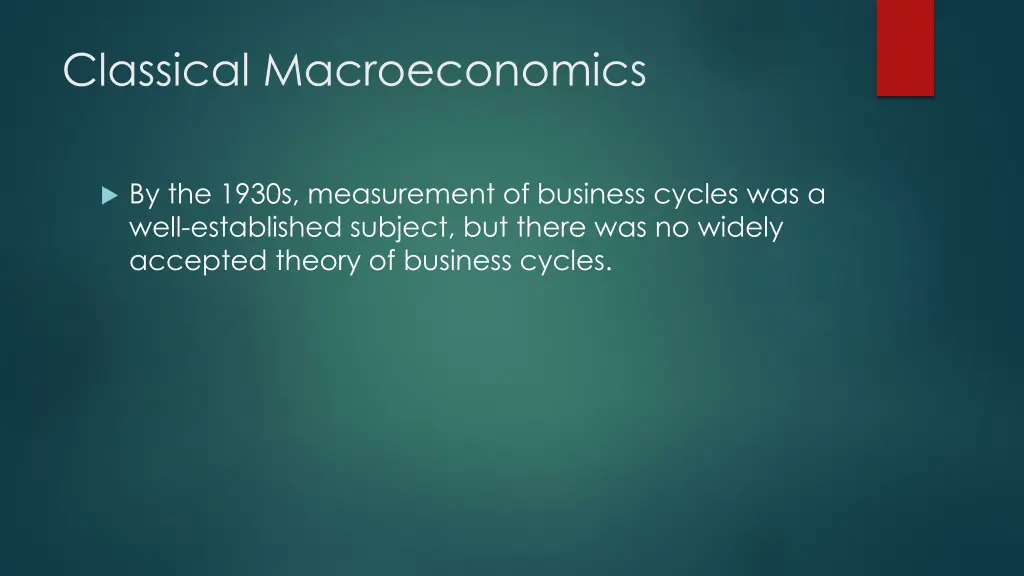 classical macroeconomics 2