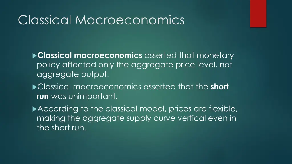 classical macroeconomics
