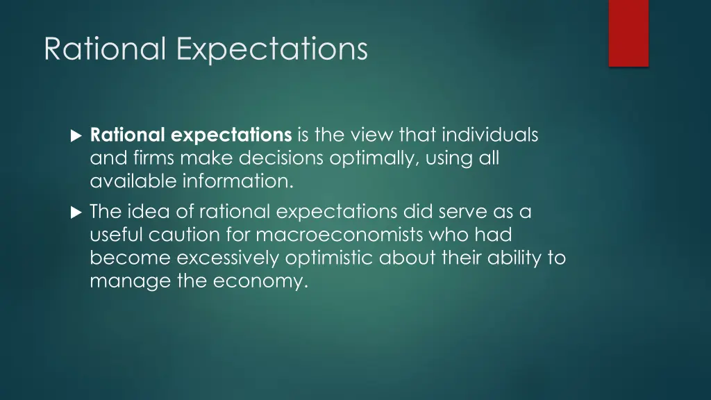 rational expectations
