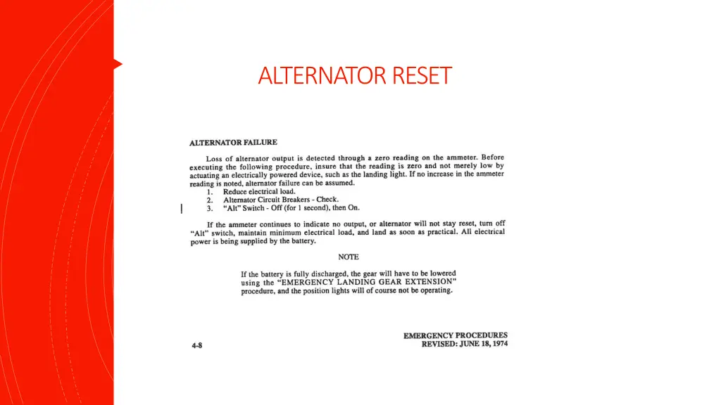 alternator reset 11