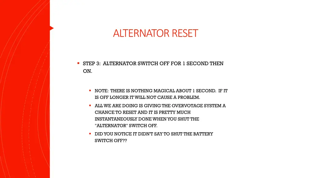 alternator reset 16