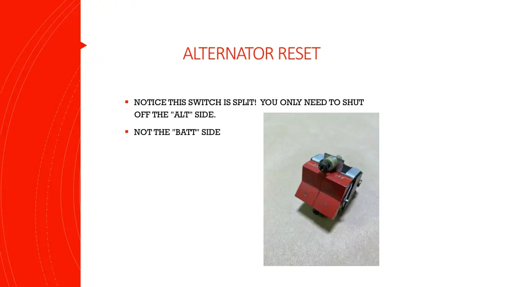 alternator reset 17