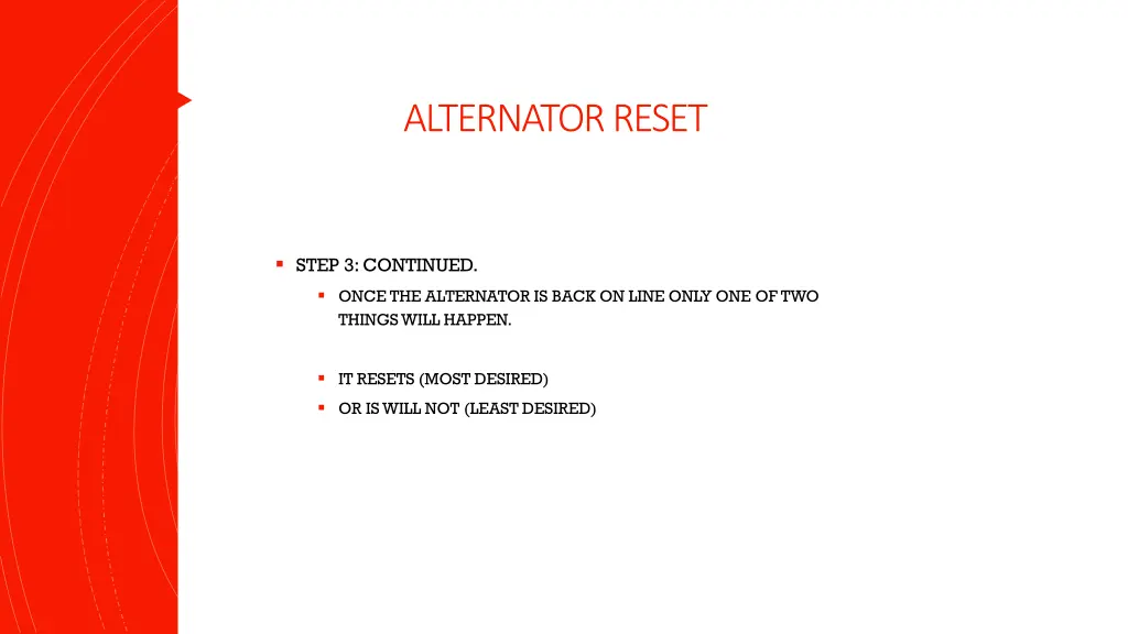 alternator reset 20