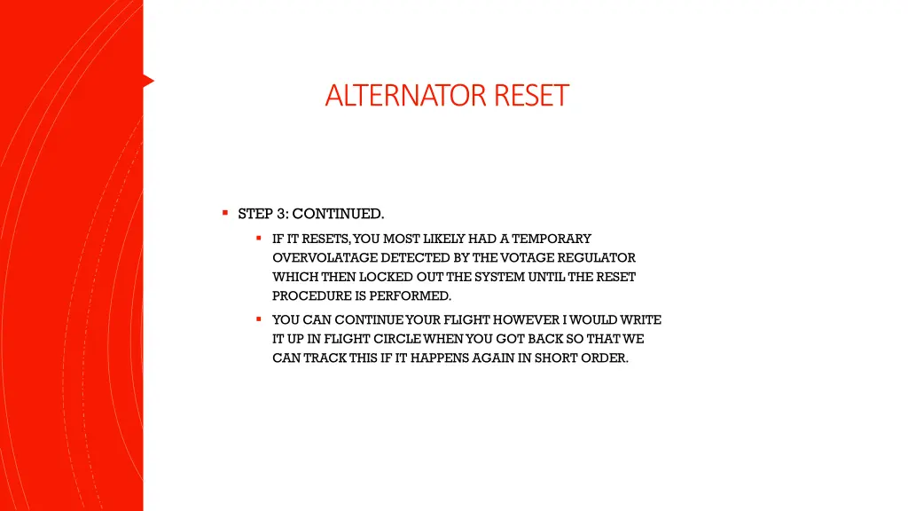 alternator reset 21