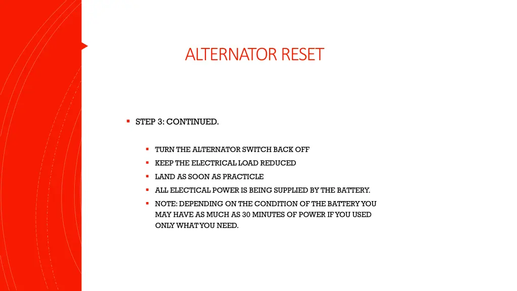 alternator reset 23
