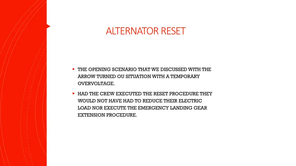 alternator reset 25