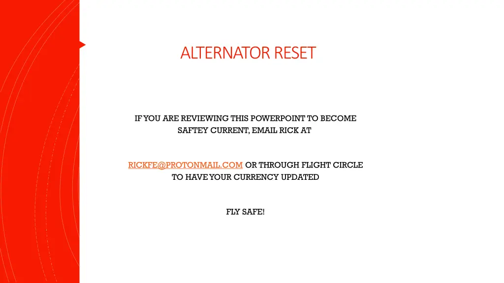 alternator reset 27