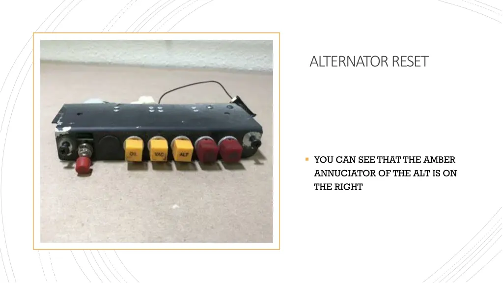 alternator reset 7