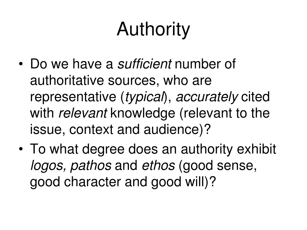 authority