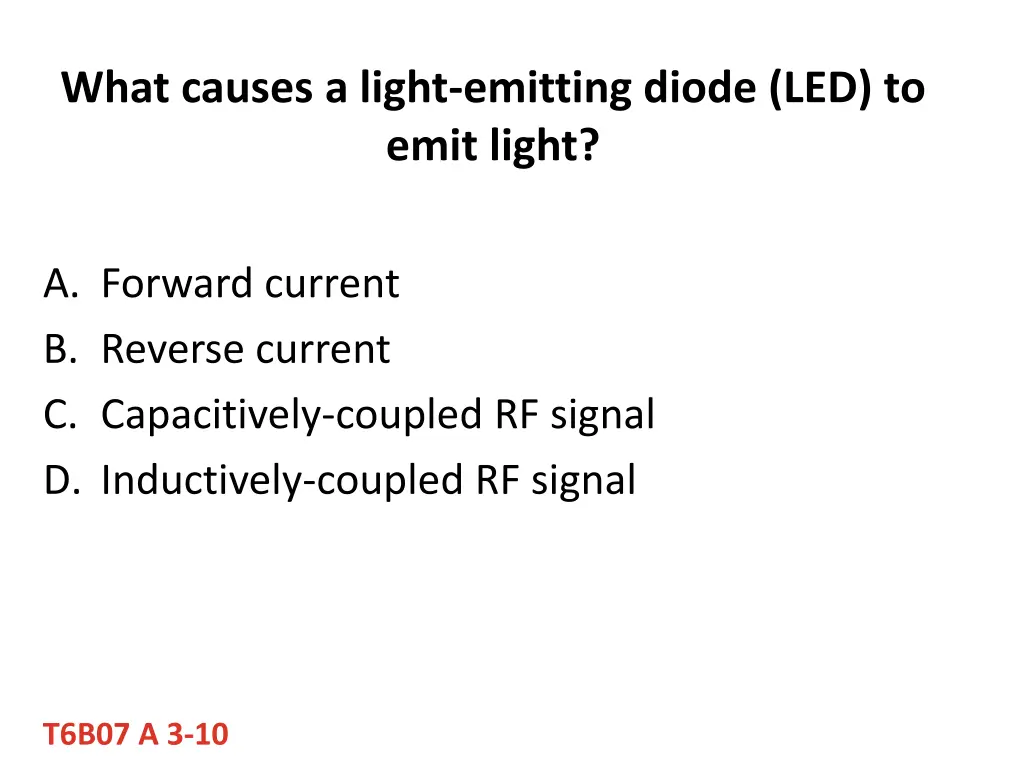 what causes a light emitting diode led to emit