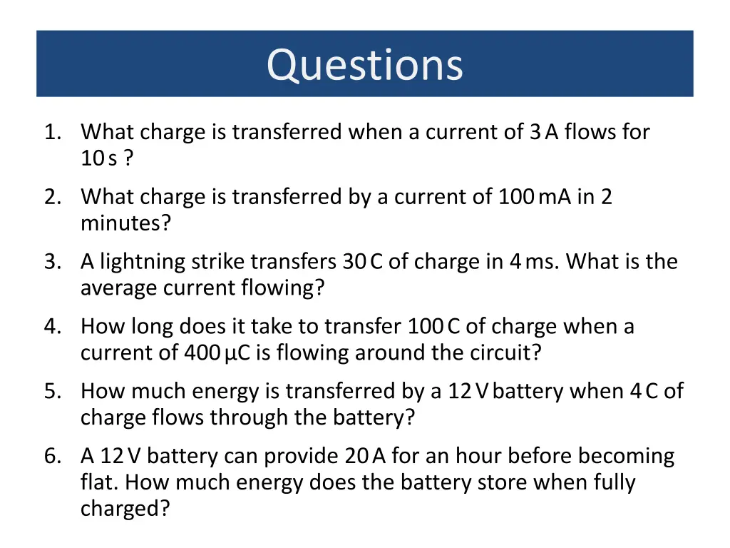 questions