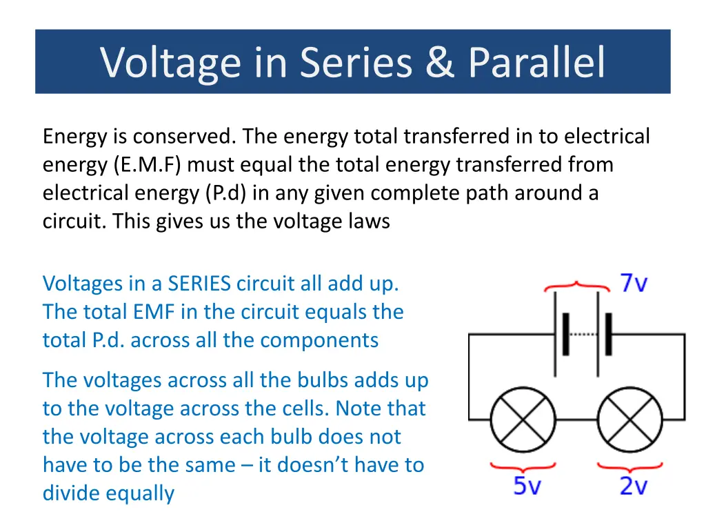 voltage in series parallel