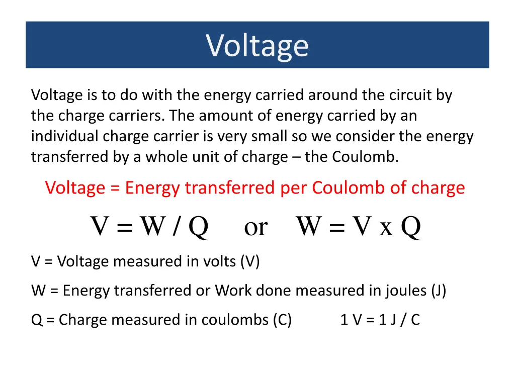 voltage