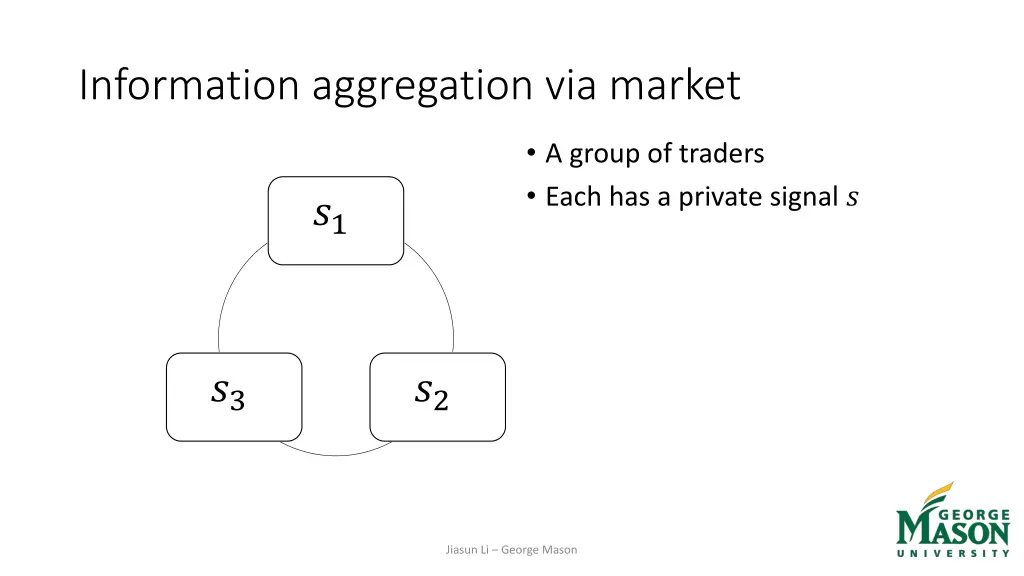 information aggregation via market 1
