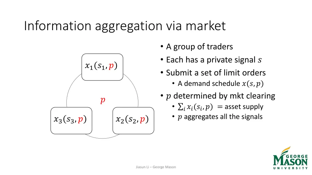 information aggregation via market 3