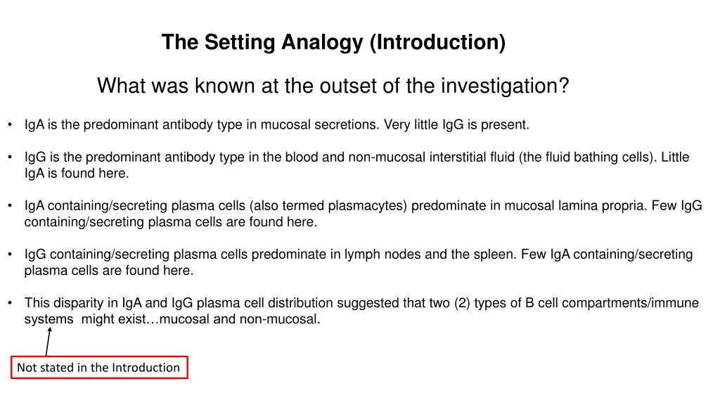 the setting analogy introduction