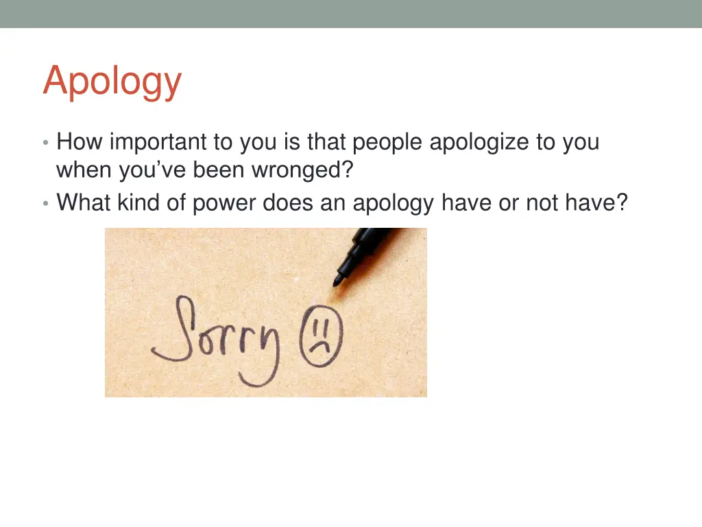 apology