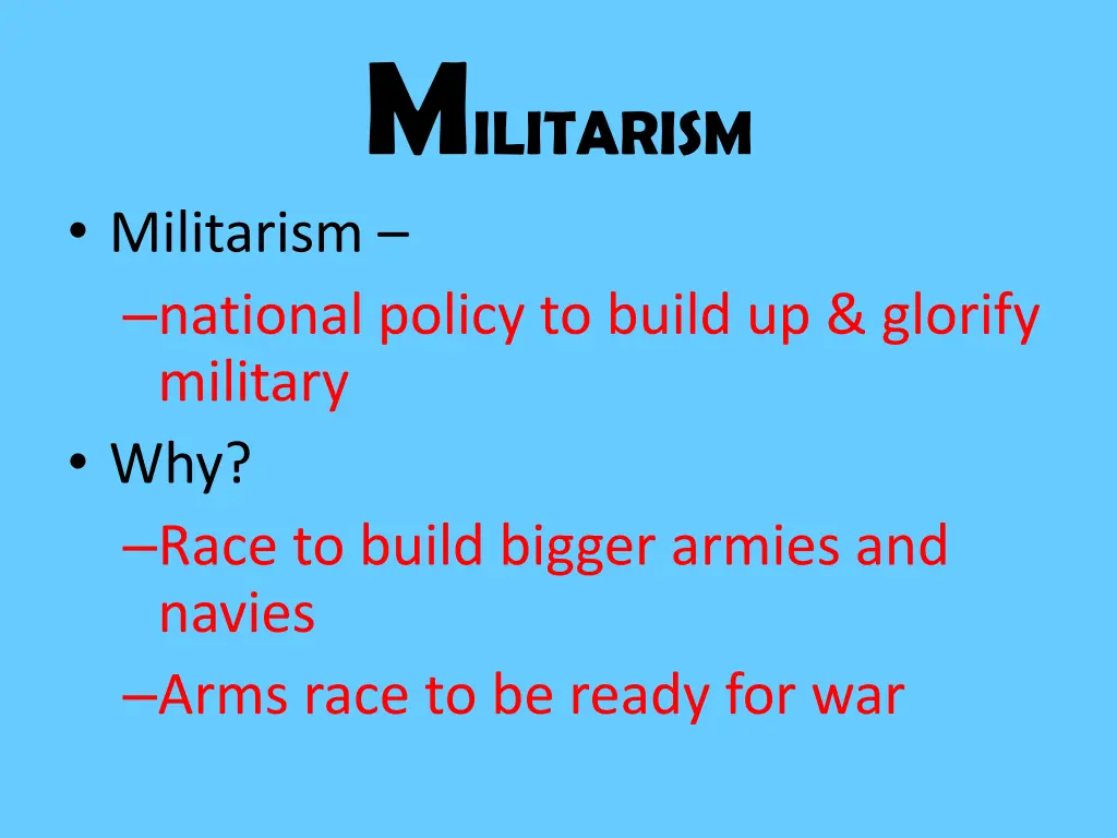 m ilitarism