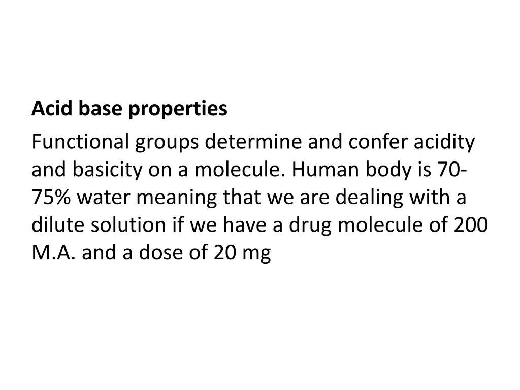acid base properties functional groups determine