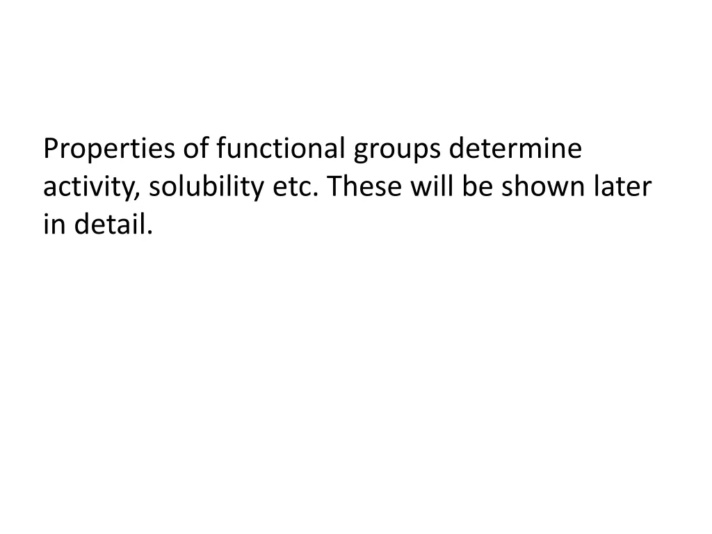 properties of functional groups determine