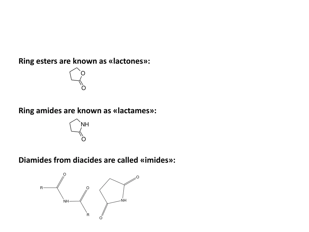 ring esters are known as lactones