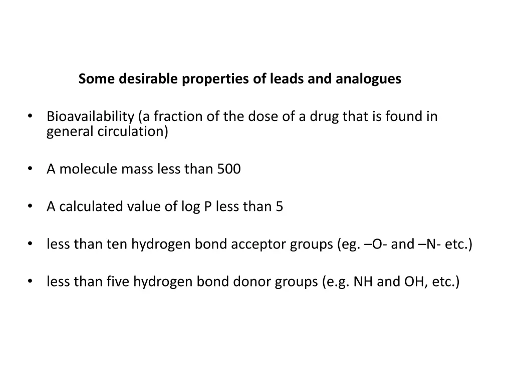 some desirable properties of leads and analogues