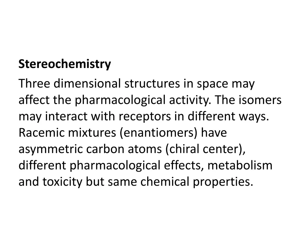 stereochemistry three dimensional structures