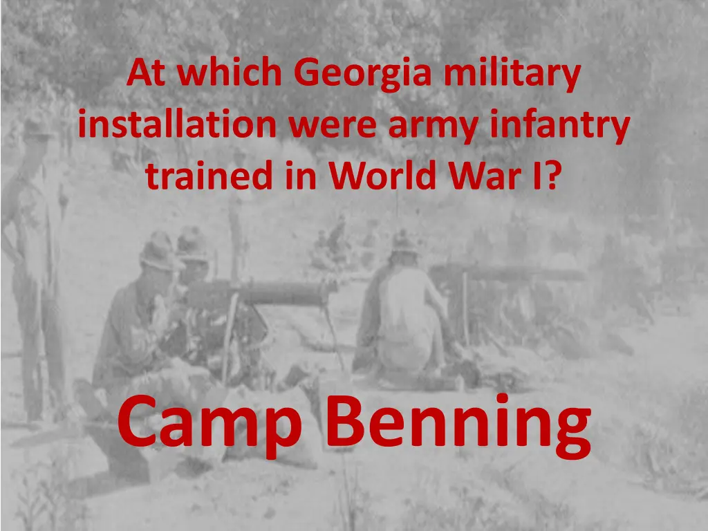 at which georgia military installation were army