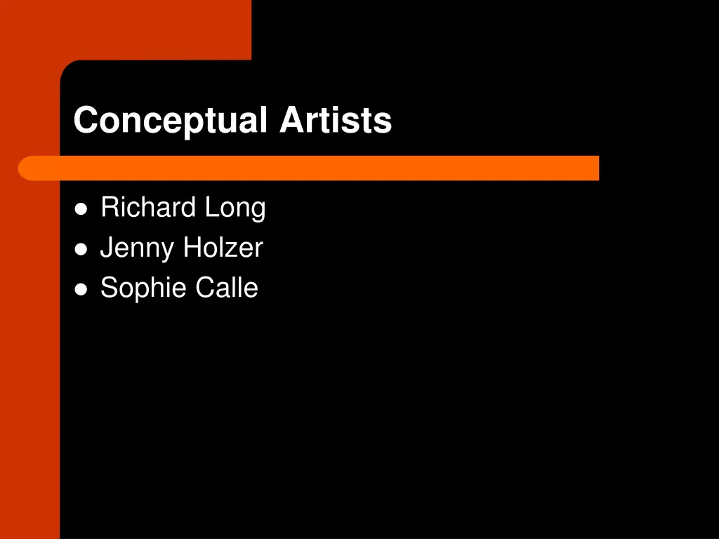 conceptual artists
