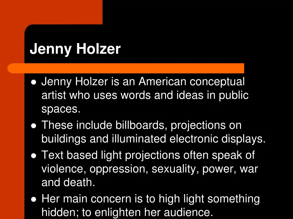 jenny holzer