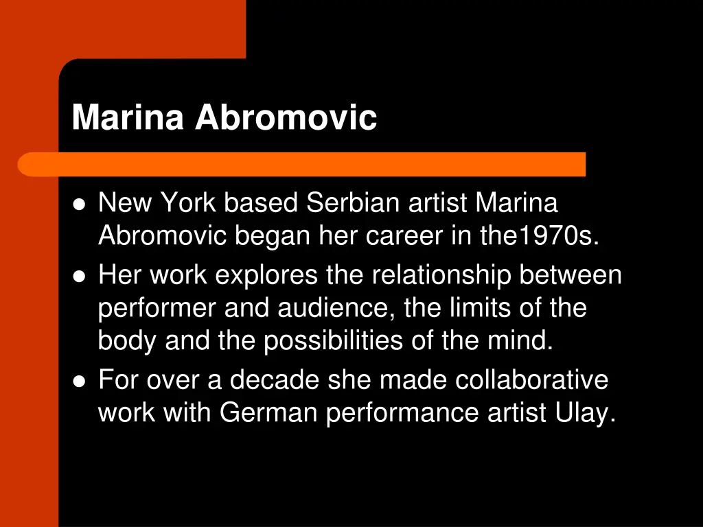 marina abromovic