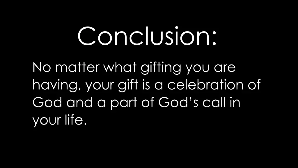 conclusion