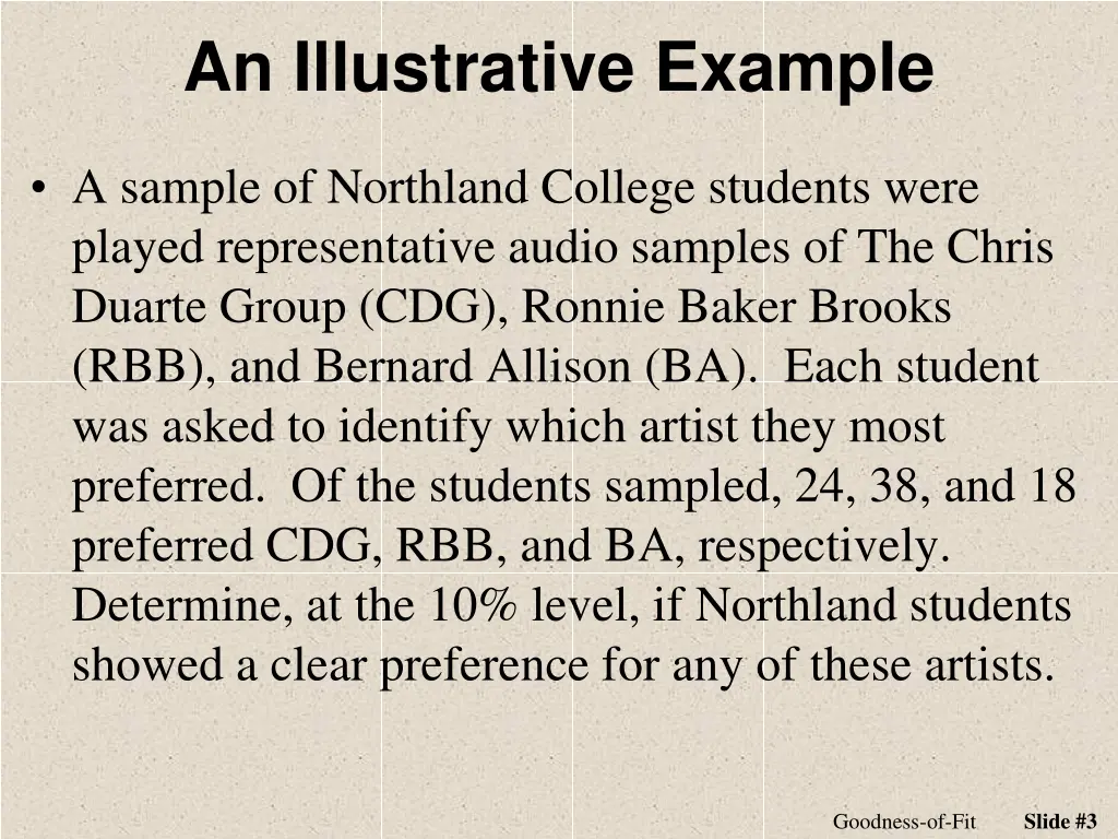 an illustrative example