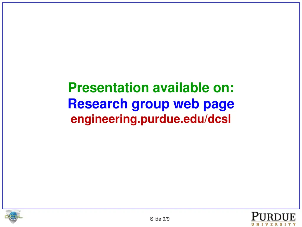 presentation available on research group web page
