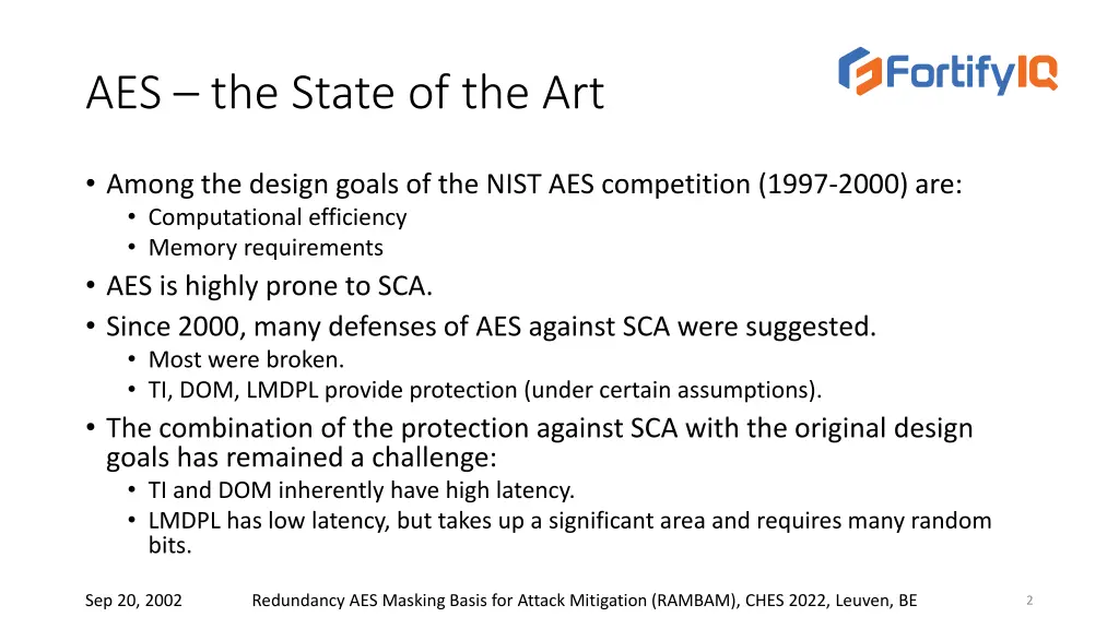 aes the state of the art