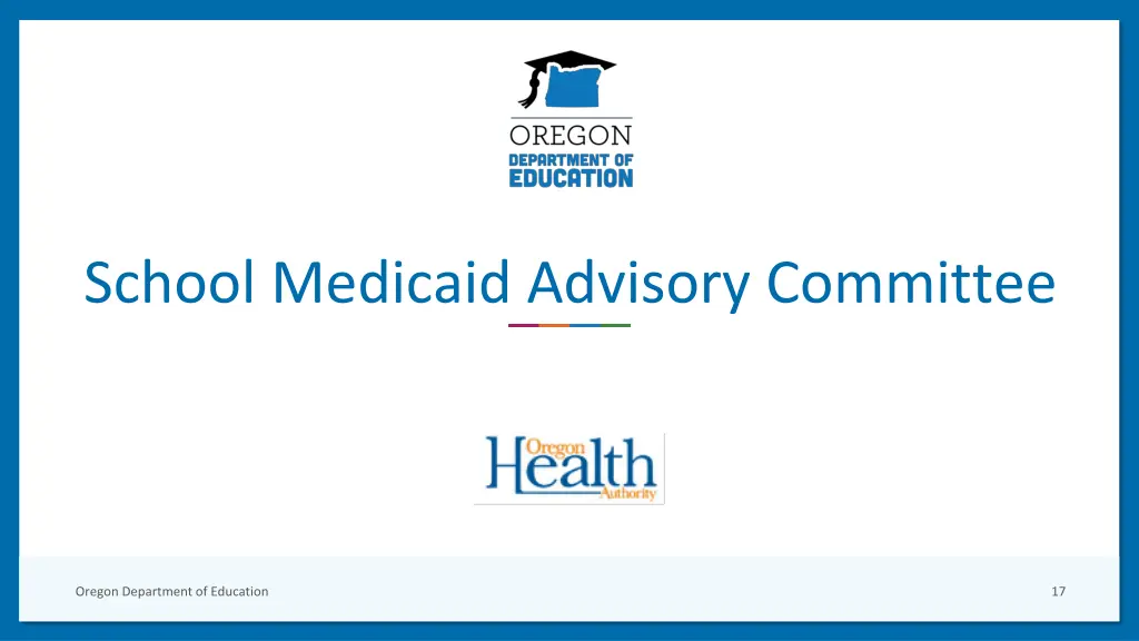 school medicaid advisory committee