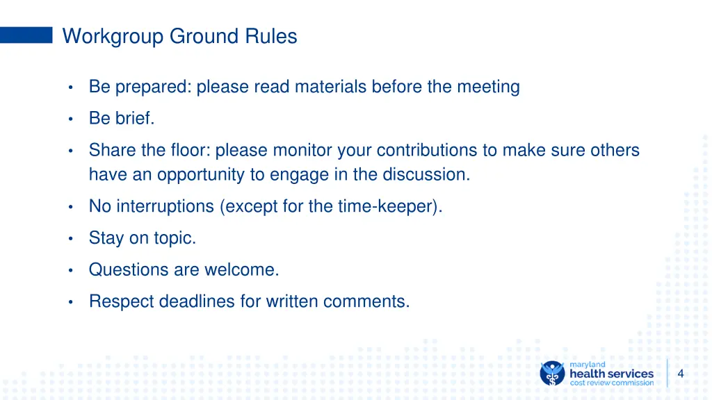 workgroup ground rules