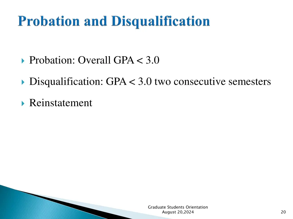 probation overall gpa 3 0