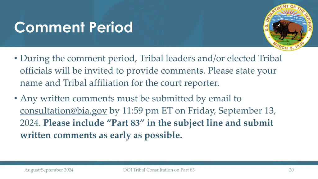 comment period