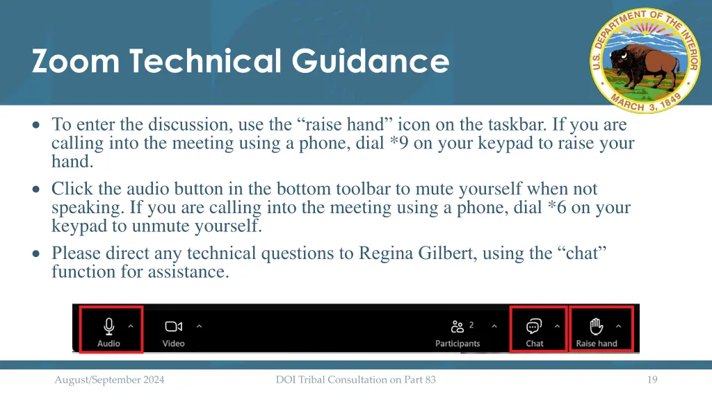 zoom technical guidance